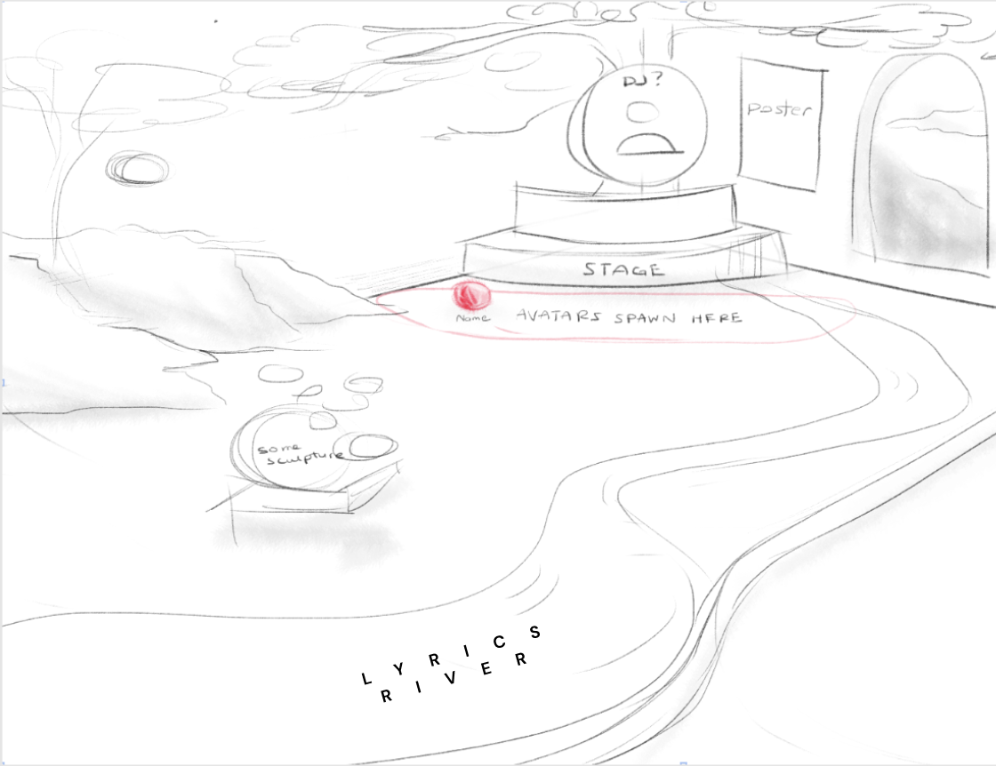 Lyrics river visualizer