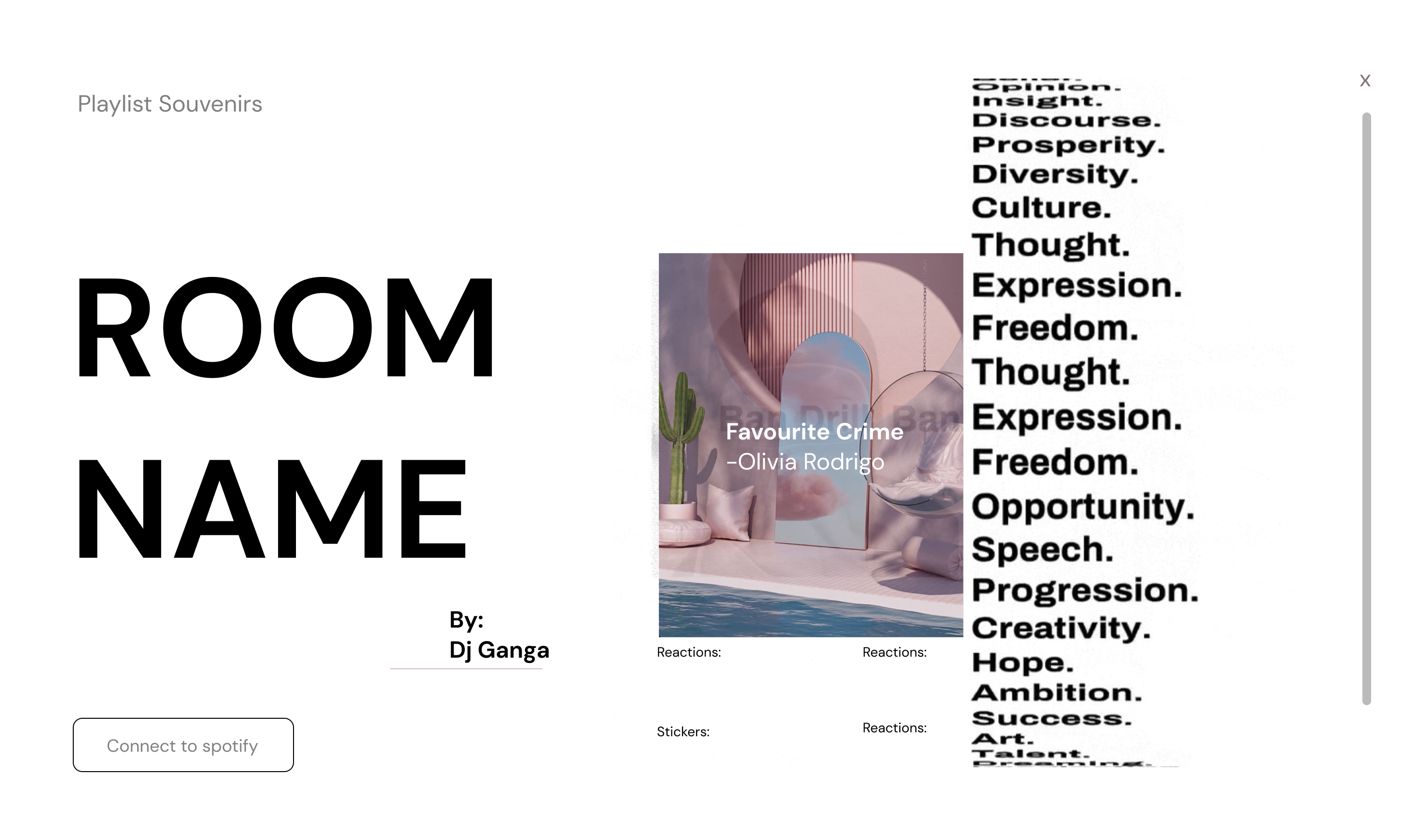 Playlist Souvenirs